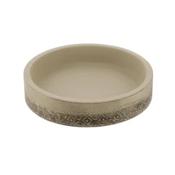 TENDANCE Set d'accessoires salle de bain ciment Tanger Naturel