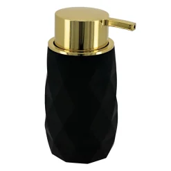 TENDANCE Set d'accessoires salle de bain Rubby Noir Best