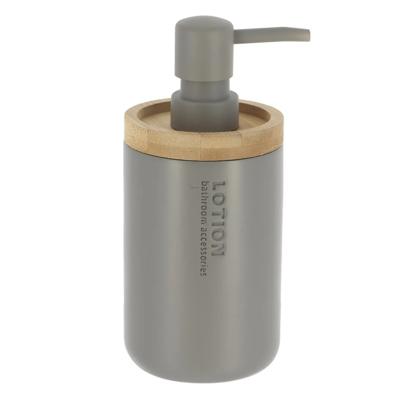 TENDANCE Set d'accessoires salle de bain Purebamboo Gris