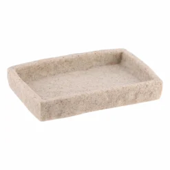 TENDANCE Set d'accessoires salle de bain Effet Pierre Naturel Beige Sale