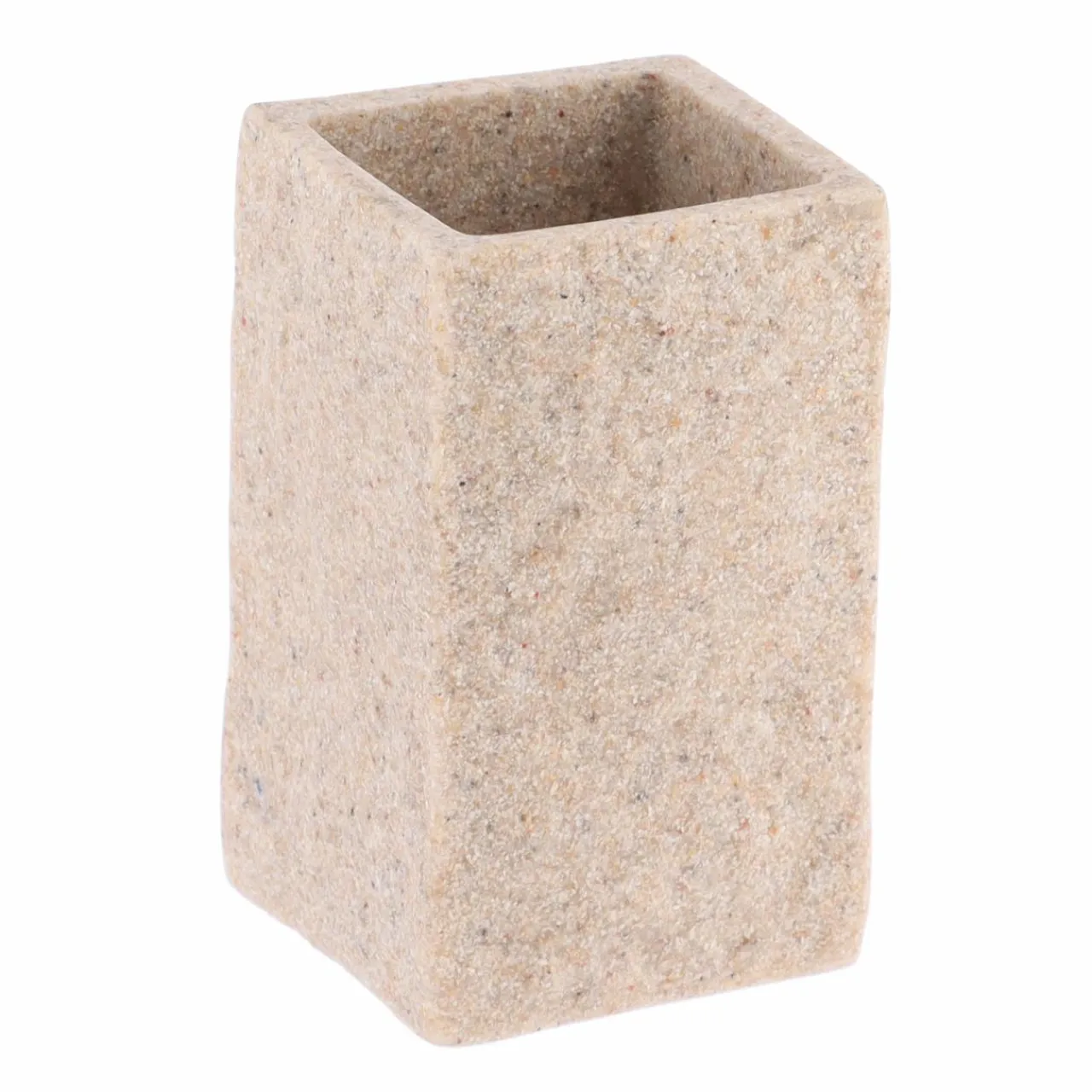 TENDANCE Set d'accessoires salle de bain Effet Pierre Naturel Beige Sale