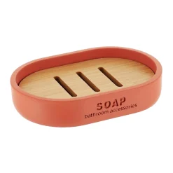 TENDANCE Set d'accessoires salle de bain Purebamboo Terracotta Sale