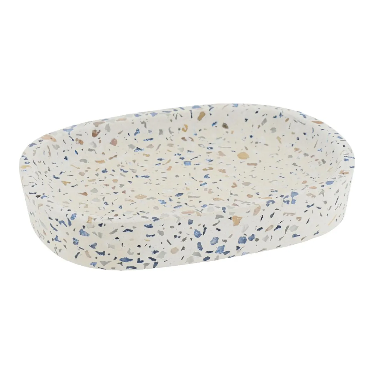 TENDANCE Set d'accessoires salle de bain ciment Terrazzo Blanc Online