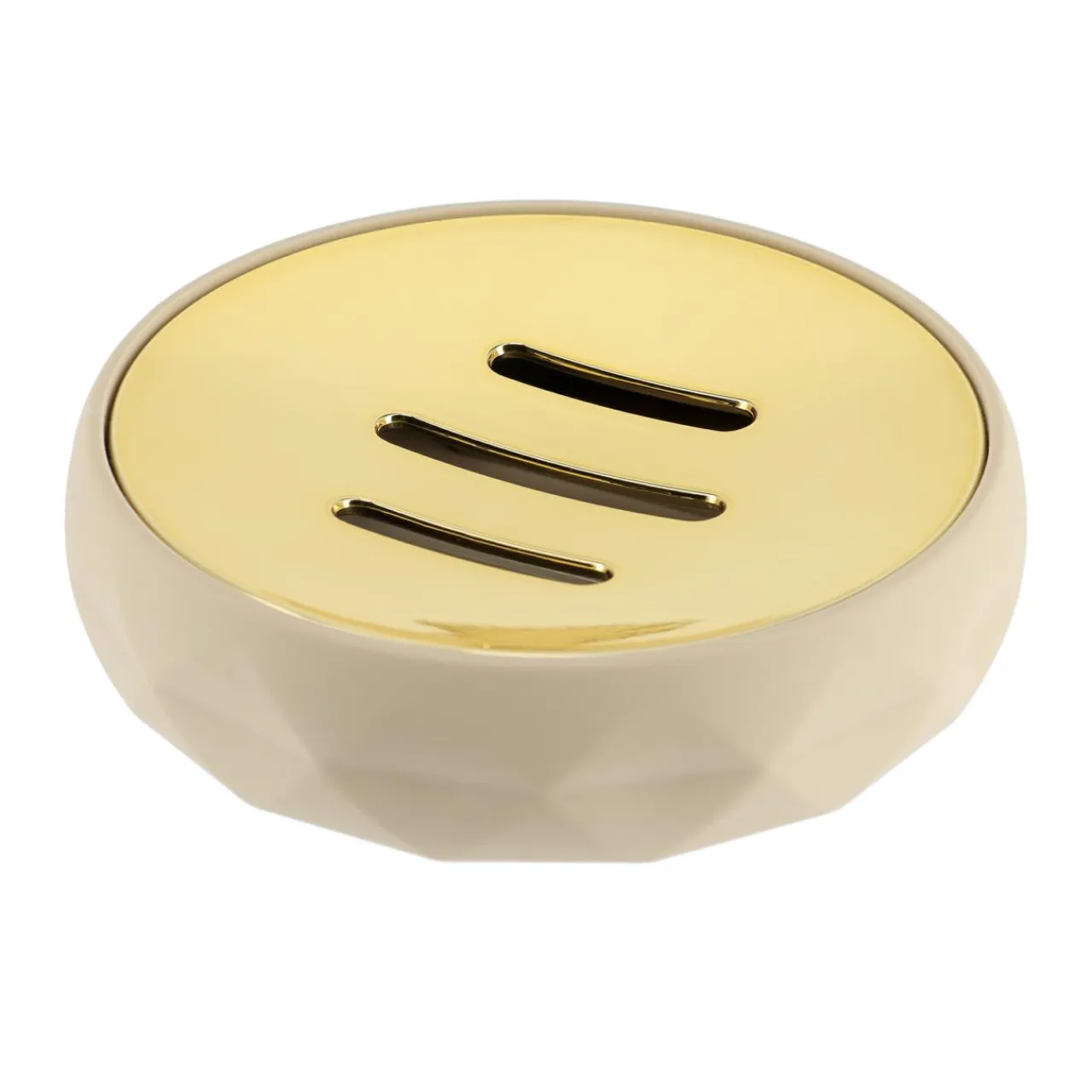 TENDANCE Set d'accessoires salle de bain Rubby Beige Discount