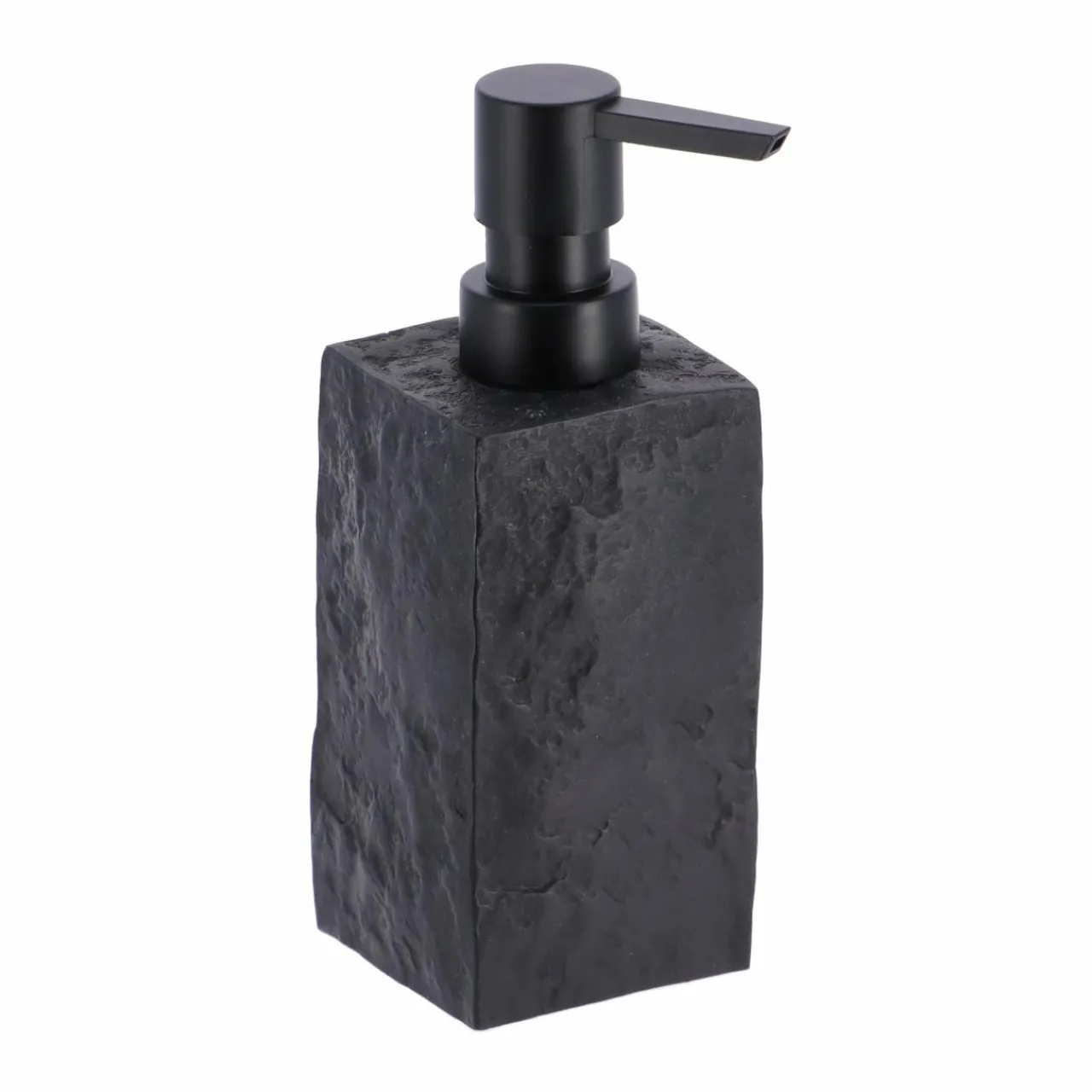 TENDANCE Set d'accessoires salle de bain Effet Pierre Noir Discount