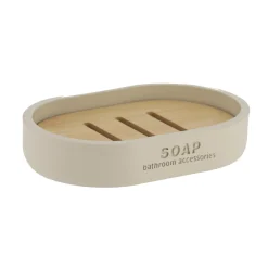 TENDANCE Set d'accessoires salle de bain Purebamboo Beige Sale