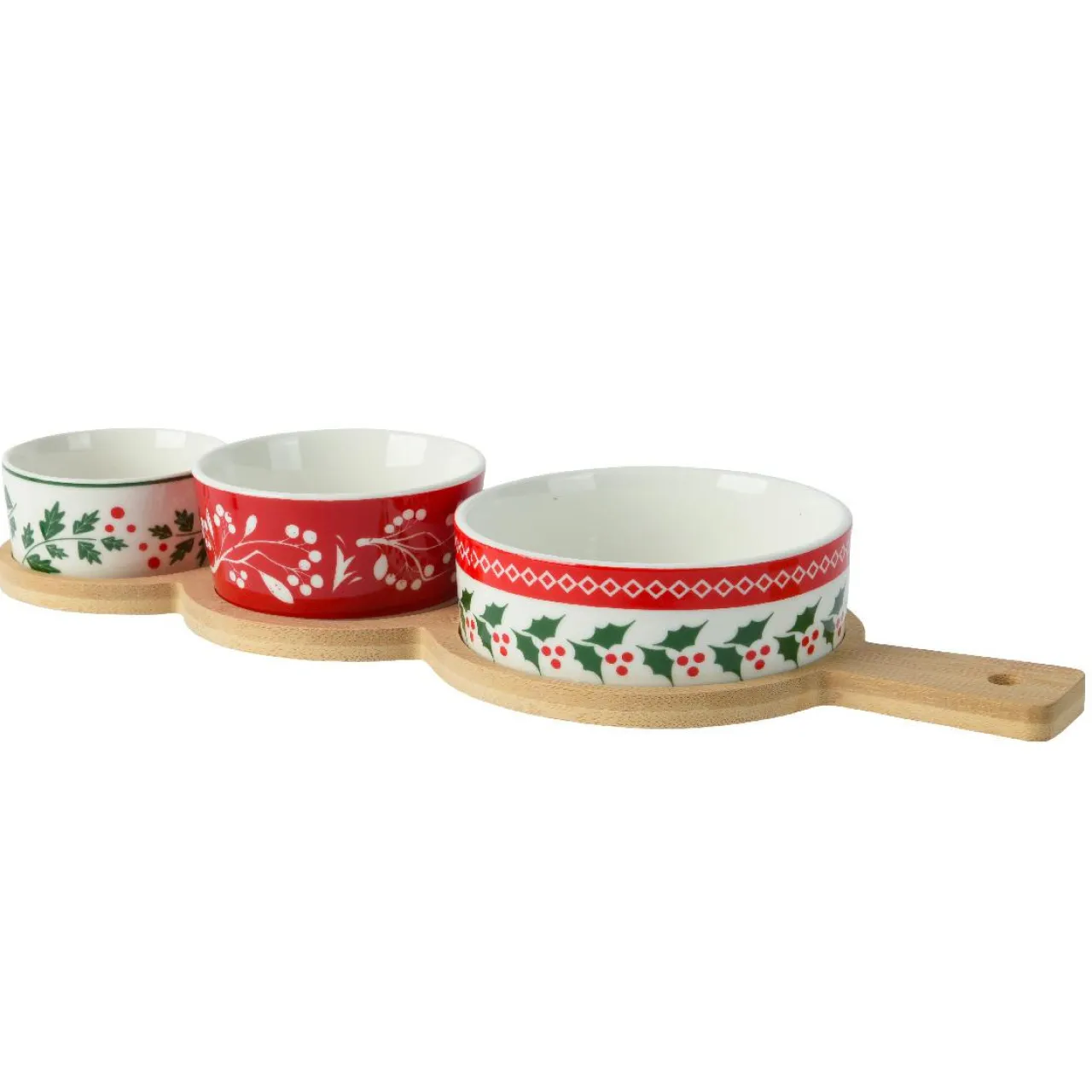 KAEMINGK Set à tapas 3 bols (12 x 35 cm) Magie de Noël Multicolore New