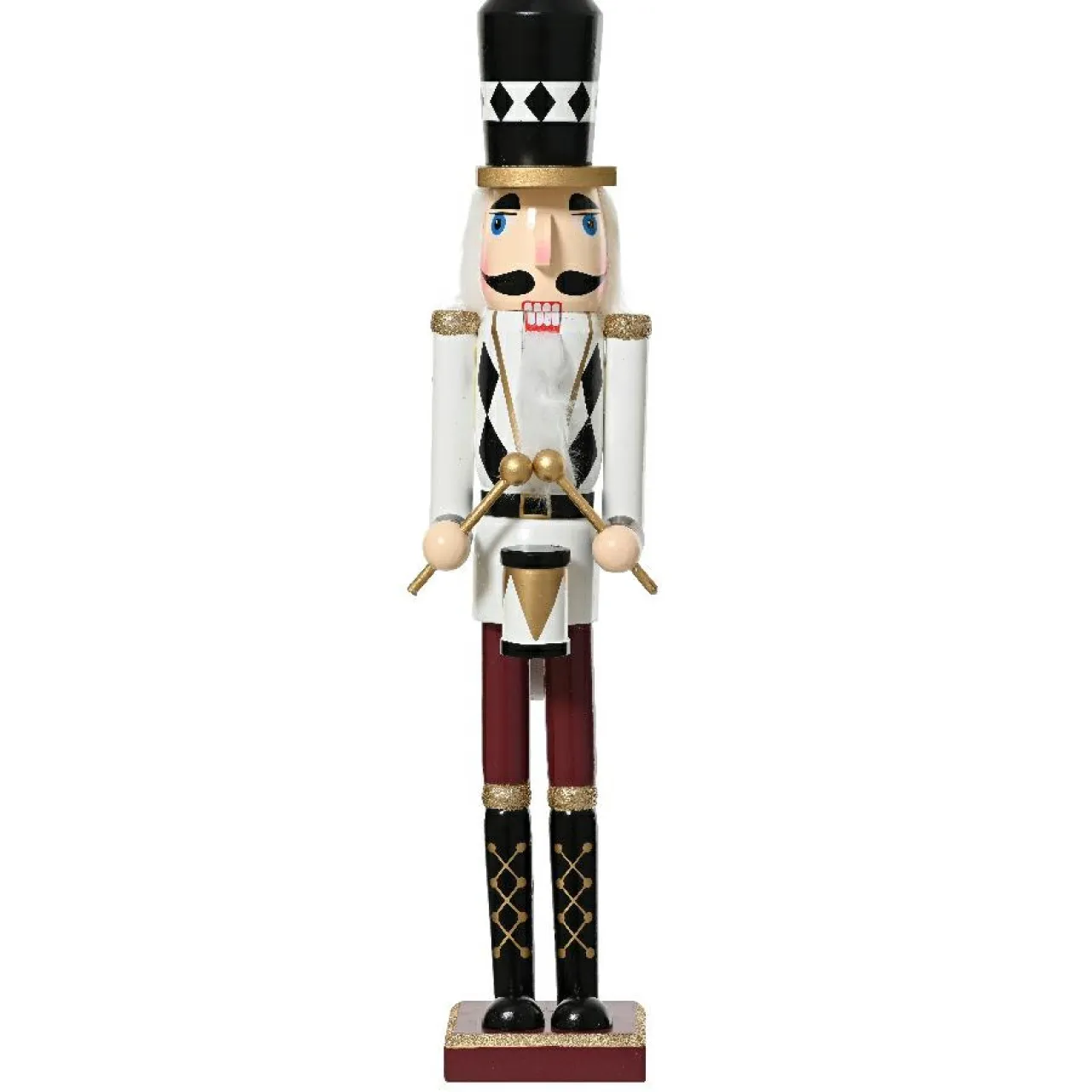 KAEMINGK Soldat Casse-noisette en bois (H50 cm) Gaby et son tambour Impérial Blanc Sale