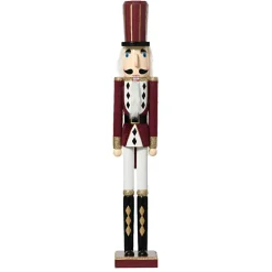 KAEMINGK Soldat Casse-noisette en bois (H76 cm) Gustave Lie de vin Bordeaux