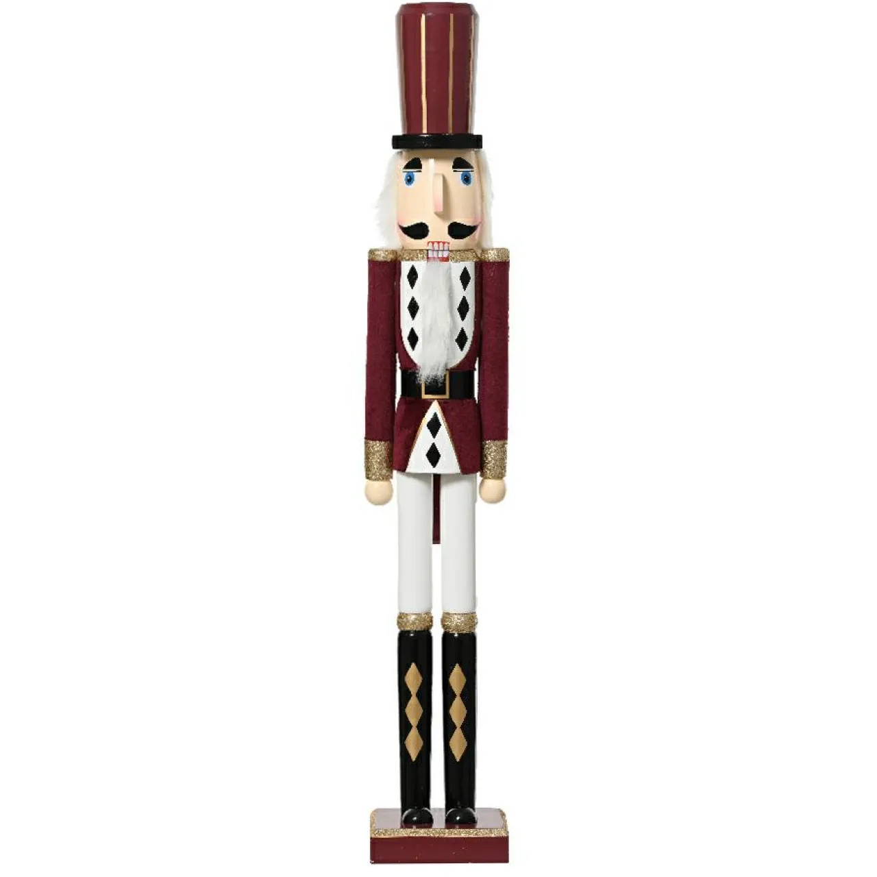 KAEMINGK Soldat Casse-noisette en bois (H76 cm) Gustave Lie de vin Bordeaux