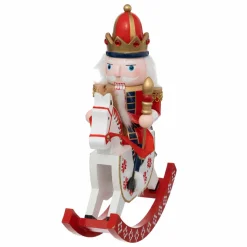 Feeric Lights & Christmas Soldat casse-noisette (H29 cm) Cheval à bascule Rouge New