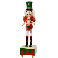 KAEMINGK Soldat Casse-noisette musical en bois (H30 cm) Gaby et son tambour Impérial Multicolore Best