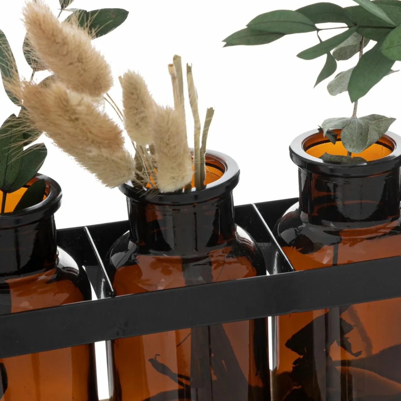 ATMOSPHERA Soliflores bois et métal Sophie Noir Clearance