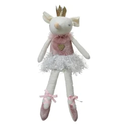 KAEMINGK Souris de Noël (H37 cm) Suzane Danseuse ballerine Rose Clearance