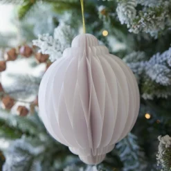 KAEMINGK Sphère en papier à suspendre (H15 cm) Fermeture Magnétique Blanc Online
