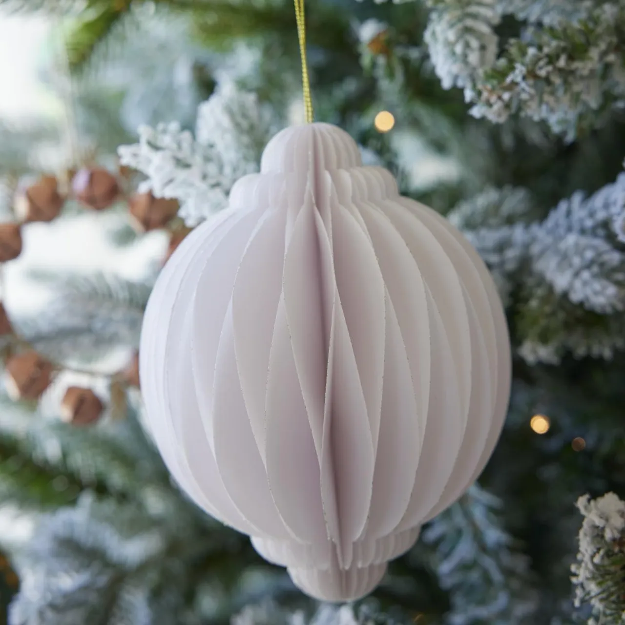 KAEMINGK Sphère en papier à suspendre (H15 cm) Fermeture Magnétique Blanc Online