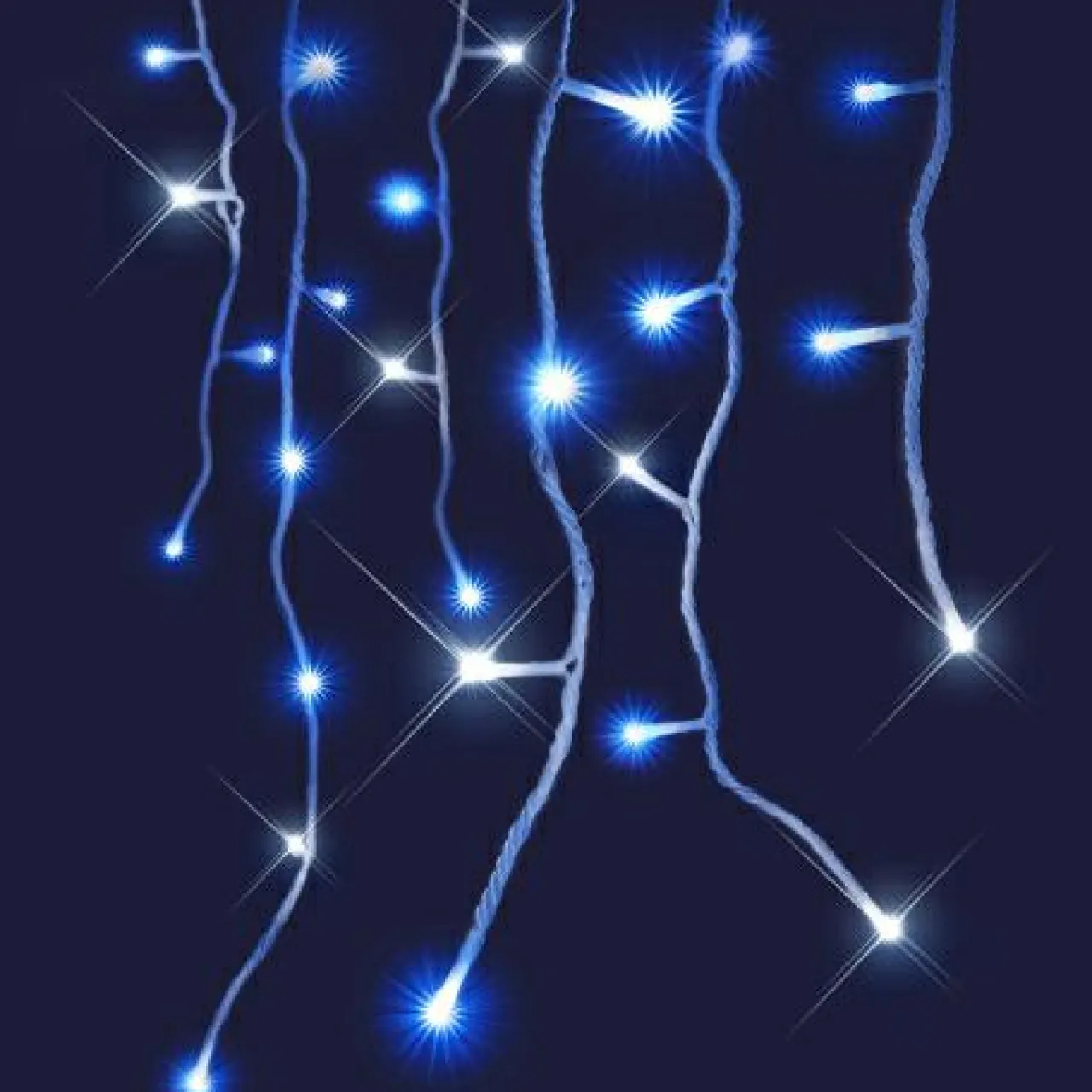 BLACHERE Stalactite lumineuse interconnectable 8 m 160 LED Flash Bicolore Blanc froid et Bleu Bicolore Bleu Blanc froid Best