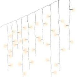 EMINZA Stalactite lumineuse 20 m 490 LED câble blanc Stars Blanc chaud Blanc Chaud - câble blanc Discount