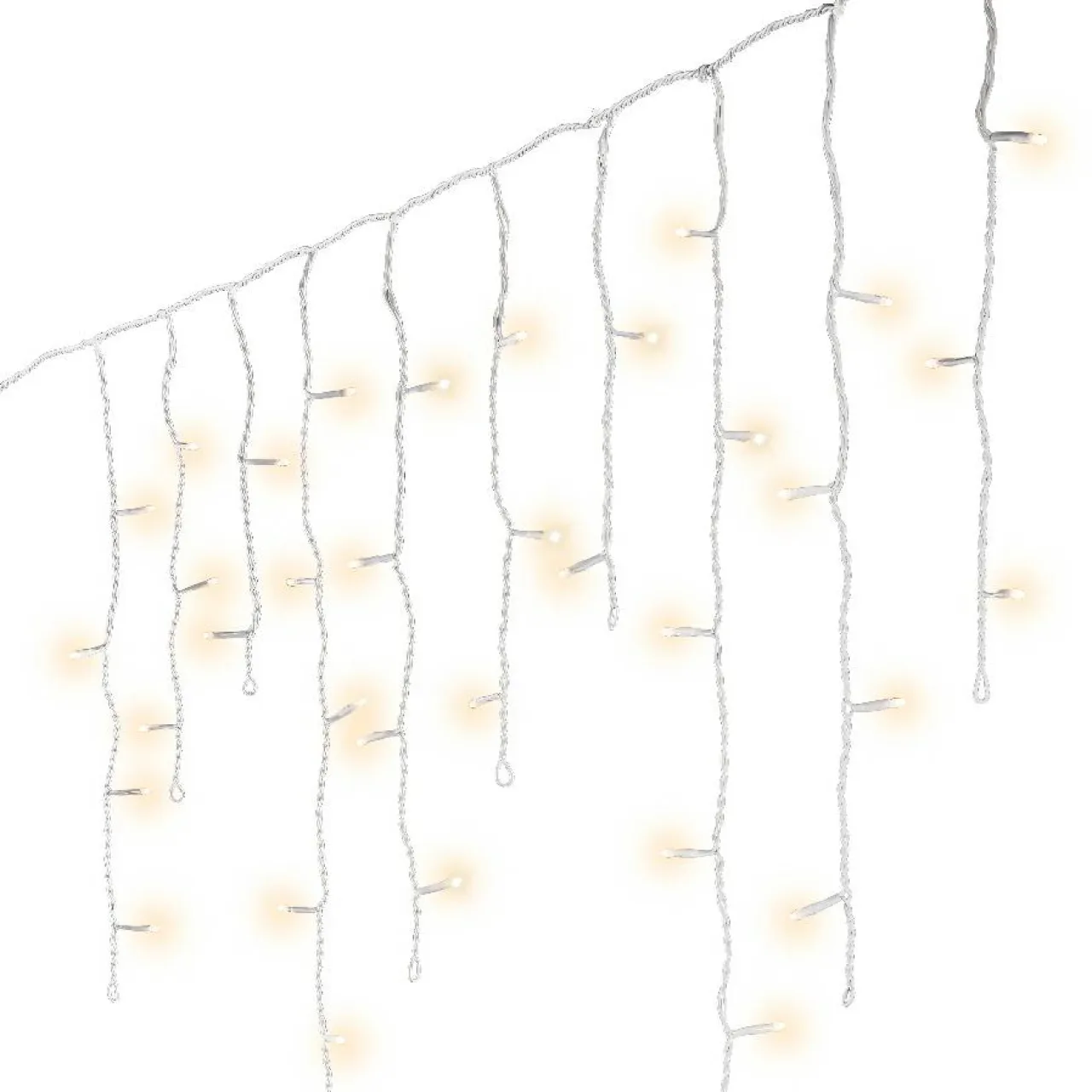 EMINZA Stalactite lumineuse 20 m 490 LED câble blanc Stars Blanc chaud Blanc Chaud - câble blanc Discount
