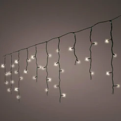 EMINZA Stalactite lumineuse 7,50 m 175 LED câble noir Blanc chaud Hot