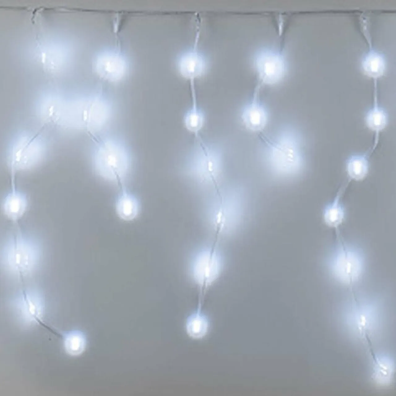 KOOPMAN Stalactite lumineuse 9,50 m 480 LED câble transparent Icicle Blanc froid Best