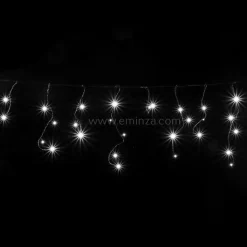 KAEMINGK Stalactite lumineuse 5 m 119 LED câble noir Stars Blanc froid Blanc Froid - câble noir Outlet