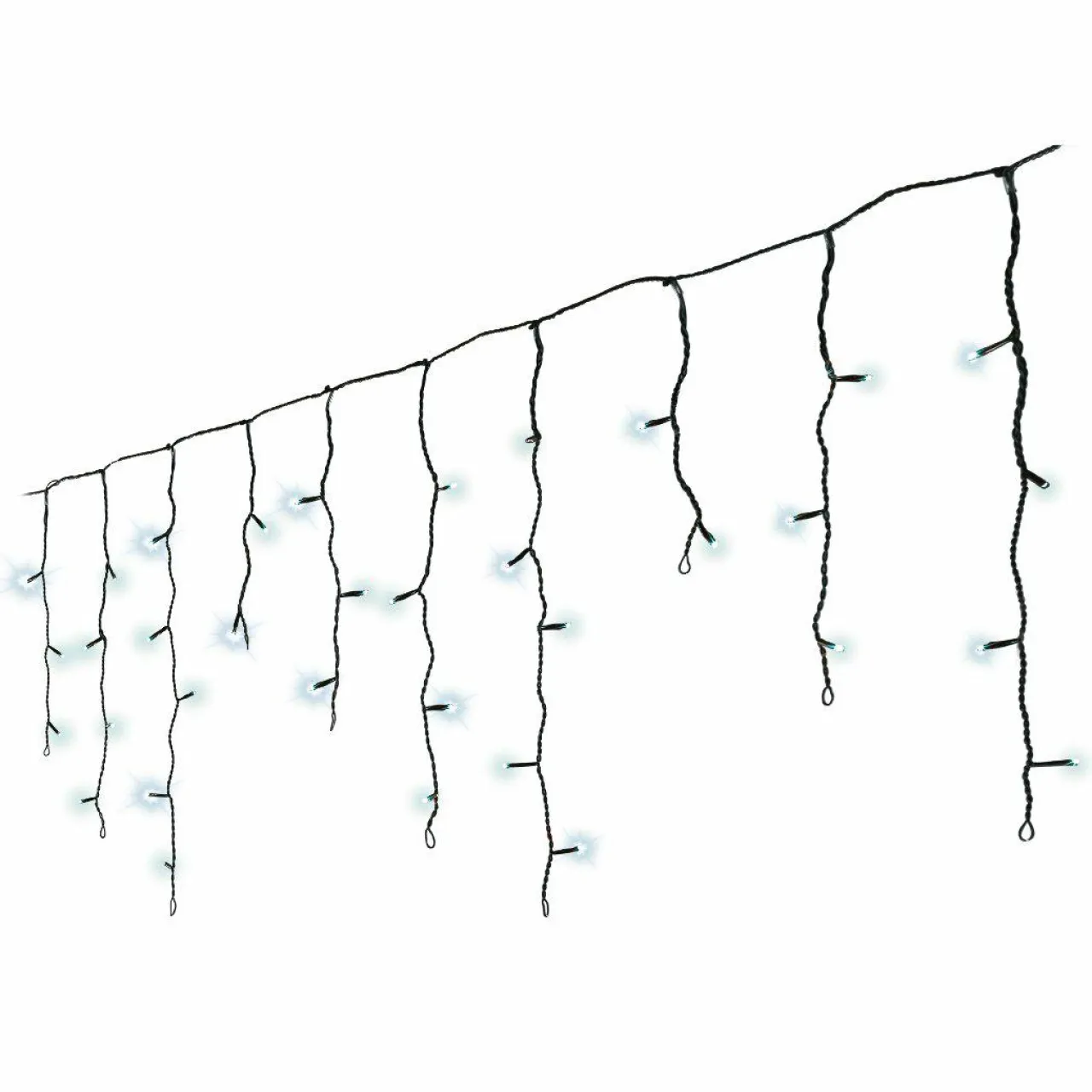 KAEMINGK Stalactite lumineuse 5 m 119 LED câble noir Stars Blanc froid Blanc Froid - câble noir Outlet