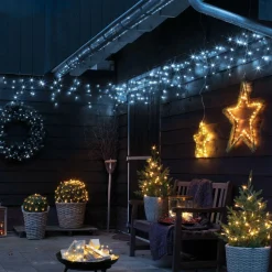 KAEMINGK Stalactite lumineuse 11 m 259 LED câble noir Stars Blanc froid Blanc Froid - câble noir Online