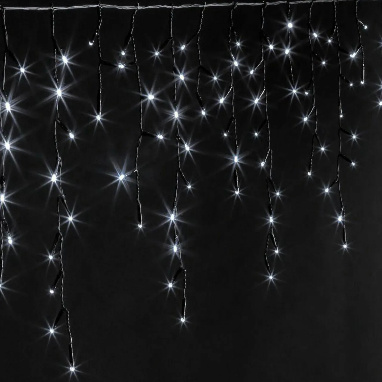 KAEMINGK Stalactite lumineuse 11 m 259 LED câble noir Stars Blanc froid Blanc Froid - câble noir Online
