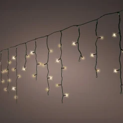 EMINZA Stalactite lumineuse 20 m 490 LED câble noir Stars Blanc chaud doré Blanc chaud doré - câble noir Outlet