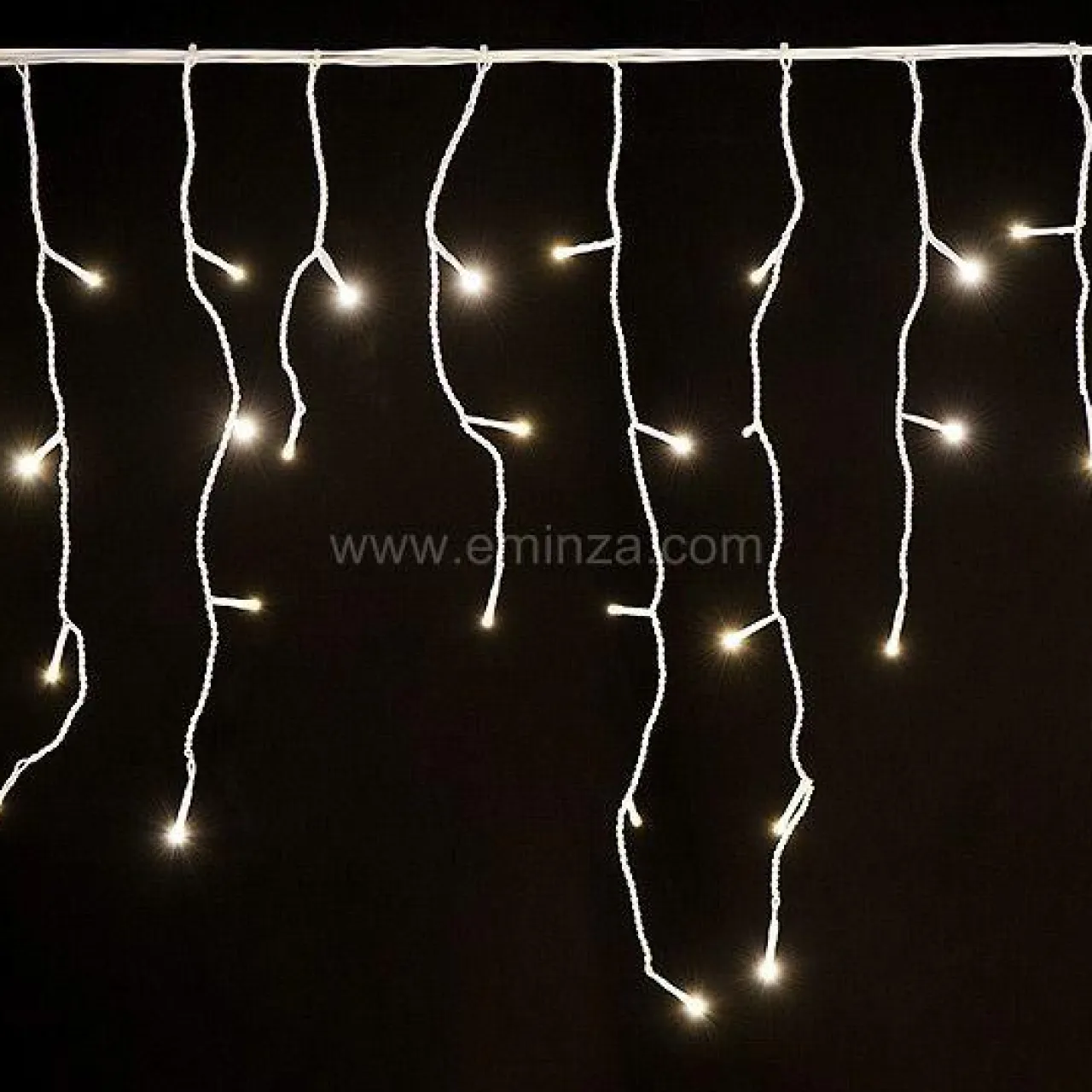 EMINZA Stalactite lumineuse 11 m 259 LED câble blanc Stars Blanc chaud Blanc Chaud - câble blanc Outlet