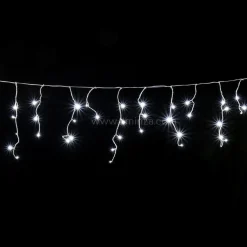 EMINZA Stalactite lumineuse 11 m 259 LED câble blanc Stars Blanc froid Blanc Froid - câble blanc Best