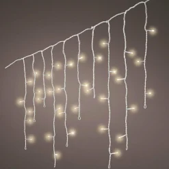 EMINZA Stalactite lumineuse 30 m 900 LED Stars Grande hauteur XL Timer Blanc chaud Blanc Chaud - câble blanc Hot