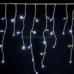 EMINZA Stalactite lumineuse 30 m 900 LED Stars Grande hauteur XL Timer Blanc froid Blanc Froid - câble blanc New