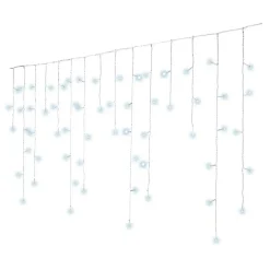 EMINZA Stalactite lumineuse 30 m 900 LED Stars Grande hauteur XL Timer Blanc froid Blanc Froid - câble blanc New
