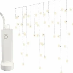 KAEMINGK Stalactite lumineuse à piles 7 m 192 LED Durawise Blanc chaud Clearance