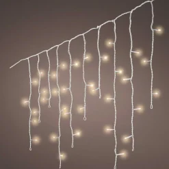 KAEMINGK Stalactite lumineuse à piles 14 m 384 LED câble blanc Durawise Blanc chaud Discount