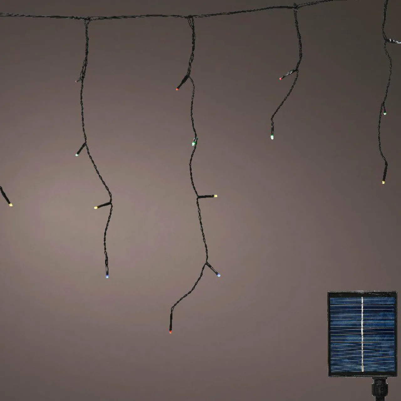 KAEMINGK Stalactite lumineuse Solaire 11 m 259 LED Rechargeable Multicolore Hot