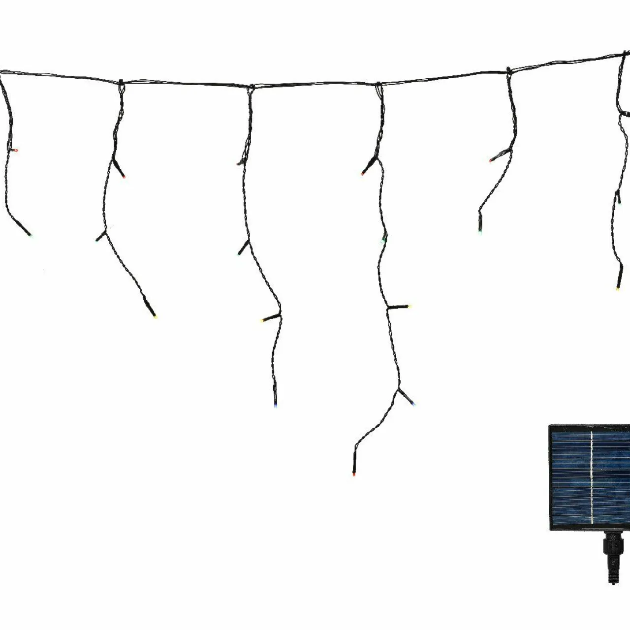 KAEMINGK Stalactite lumineuse Solaire 11 m 259 LED Rechargeable Multicolore Hot