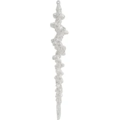 KAEMINGK Stalactite à suspendre (H25 cm) Glace pailleté Blanc Clearance