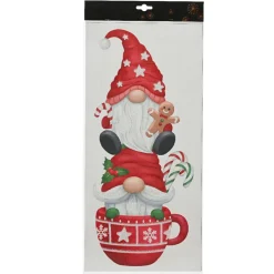 KAEMINGK Sticker de Noël pour fenêtre Tasse et Lutins gourmands Rouge Best