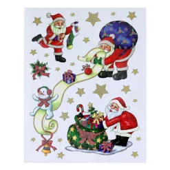 CHRISTMAS DREAM Stickers de Noël pour fenêtre Joyeux Papa Noël Multicolore Hot
