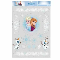 CHRISTMAS INSPIRATIONS Stickers pour fenêtre Disney la Reine des Neiges et Olaf Blanc