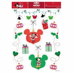 CHRISTMAS INSPIRATIONS Stickers pour fenêtre Disney Mickey Noël Multicolore Sale