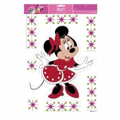 CHRISTMAS INSPIRATIONS Stickers pour fenêtre Disney Minnie Rouge