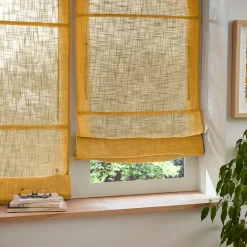 EMINZA Store bateau passe-tringle (60 x 180 cm) Robin Jaune ocre Best