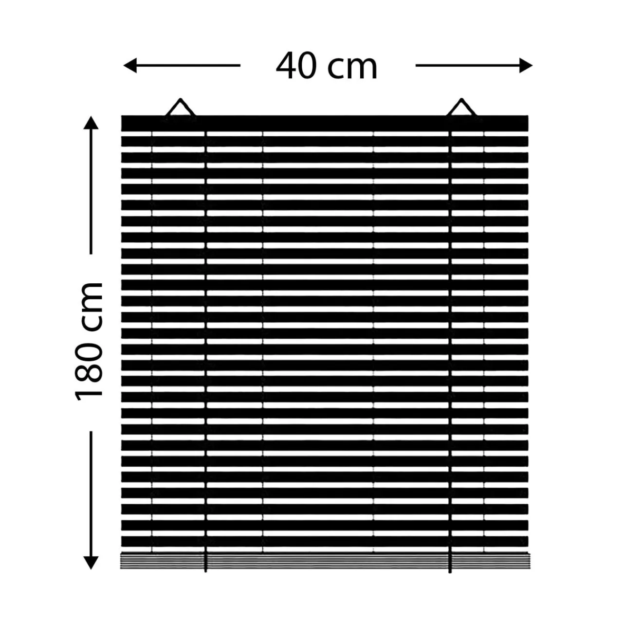 LUANCE Store enrouleur à baguettes (40 x 180 cm) Bambou Gris