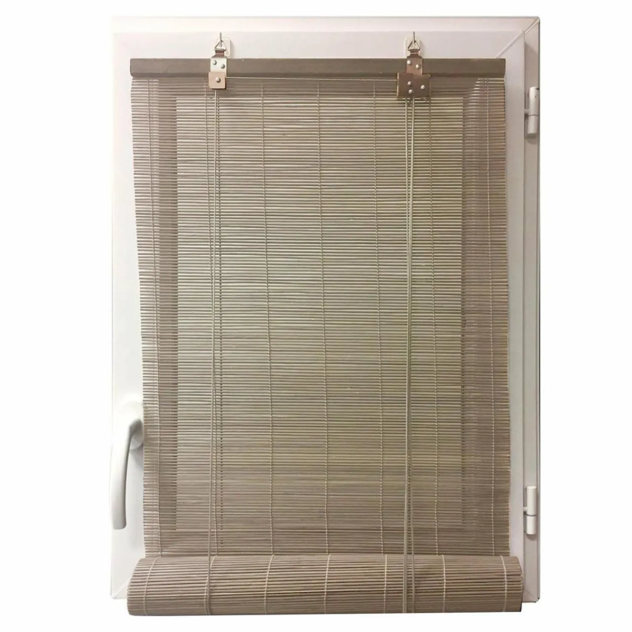 LUANCE Store enrouleur à baguettes (90 x 180 cm) Bambou Gris Outlet