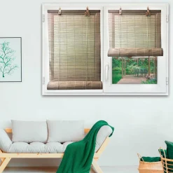LUANCE Store enrouleur à baguettes (120 x 180 cm) Bambou Marron Online