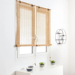 LUANCE Store enrouleur à baguettes (90 x 180 cm) Bambou Naturel Sable Hot